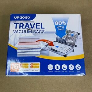 UPGOGO Travel Vacuum Bags 12 Piece Space Saving Compression Storage*FLAW No Pump